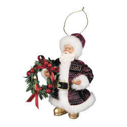 Елочная игрушка "Дед Мороз с венком"