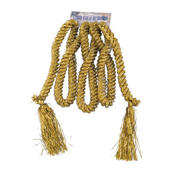 Мишура-шнур с кисточками золотая