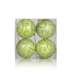 Набор из 4-х зеленых шаров